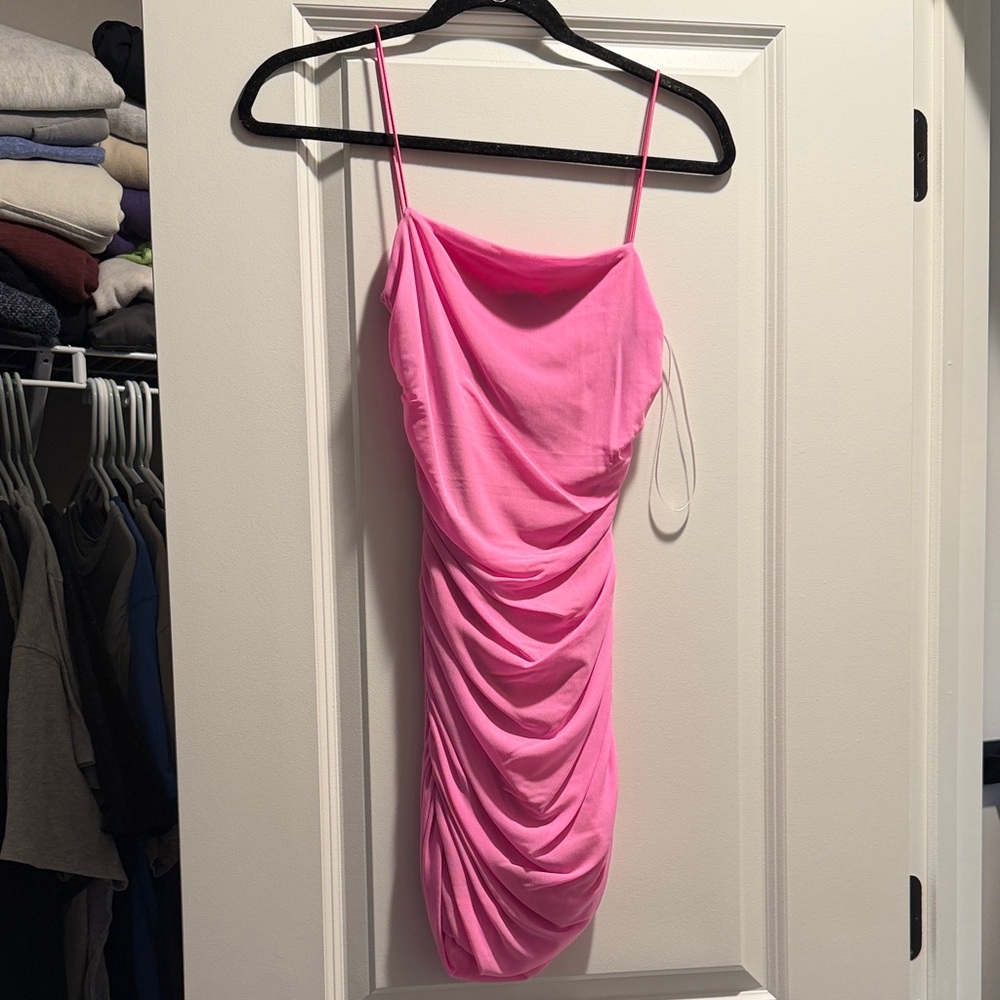 Princess Polly Pink Ruched Slip Dress